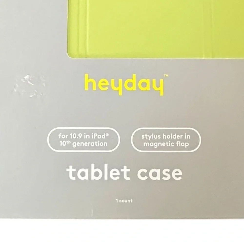 Heyday Apple iPad Smart Cover Tablet Case Pastel Lime 10th Gen Stylus Holder NWT